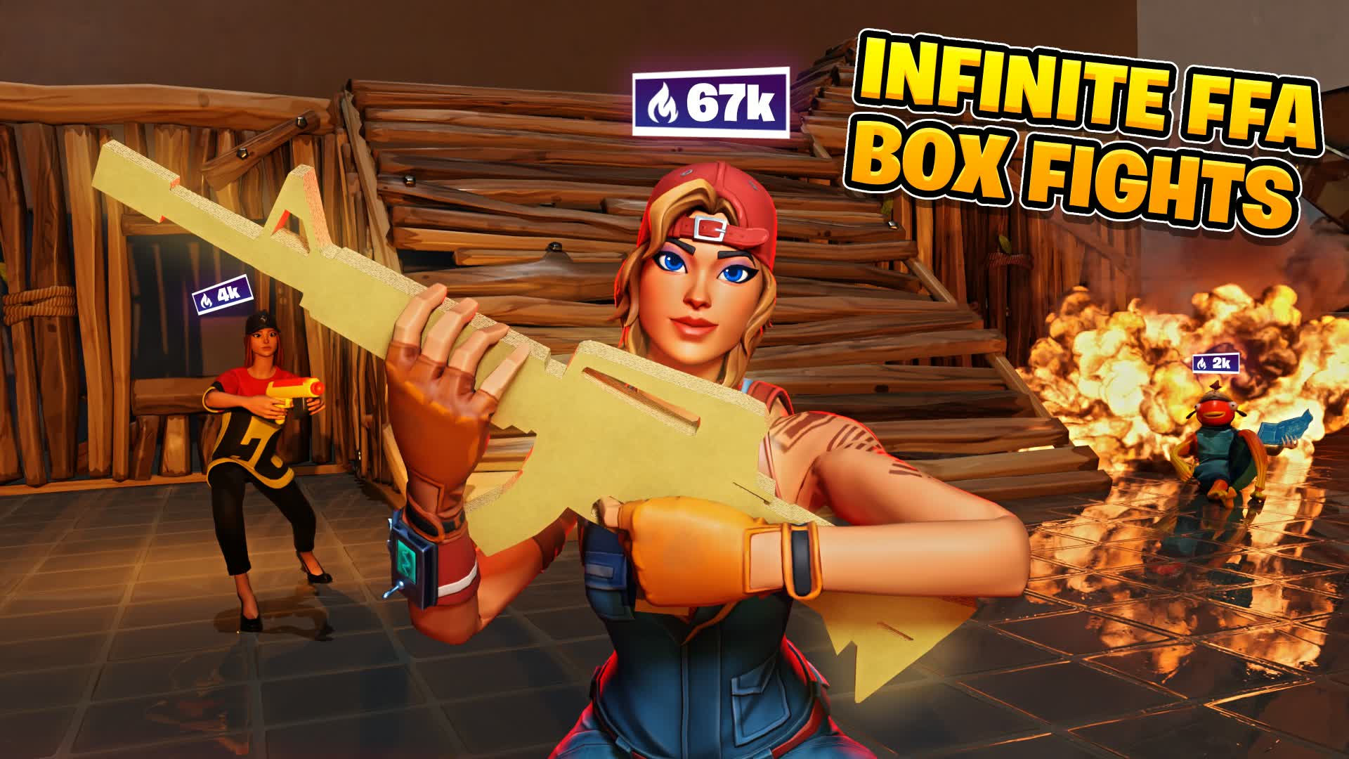 INFINITE BOXFIGHTS FFA (CUSTOM WEAPONS) — Fortnite Creative map
