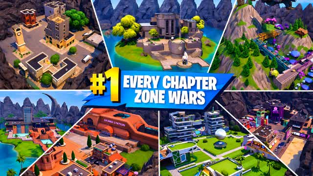 Every Chapter Zone Wars — Fortnite Creative map cover art
