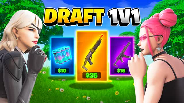 1V1 DRAFT [ MINIGAMES ] — Fortnite Creative map cover art