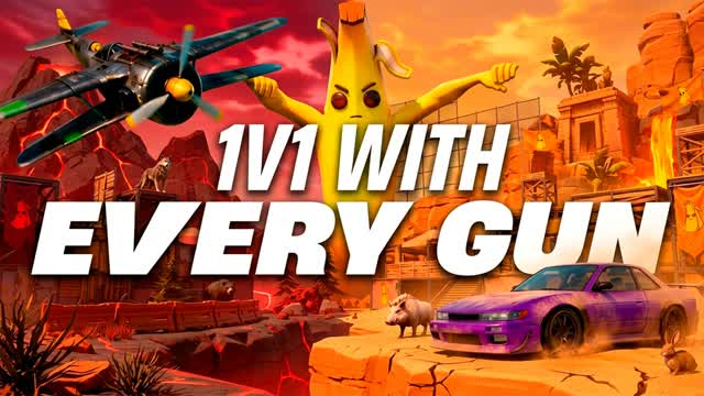 WILD LANDS FOOD FIGHT 1V1 WITH EVERY GUN — Fortnite Creative map