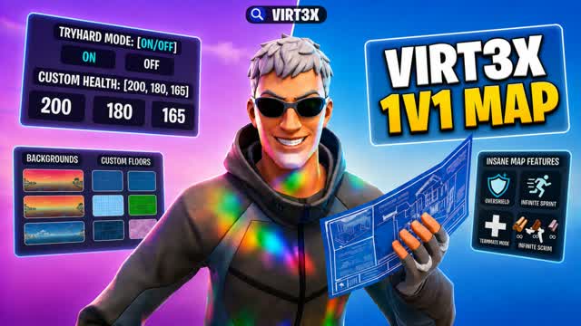 1V1 Chill Build Fight — Fortnite Creative map