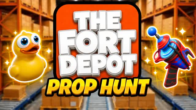 FORT DEPOT PROP HUNT 📦 — Fortnite Creative map cover art