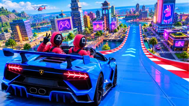 TURBO TRACK - CAR GAME — Fortnite Creative map cover art