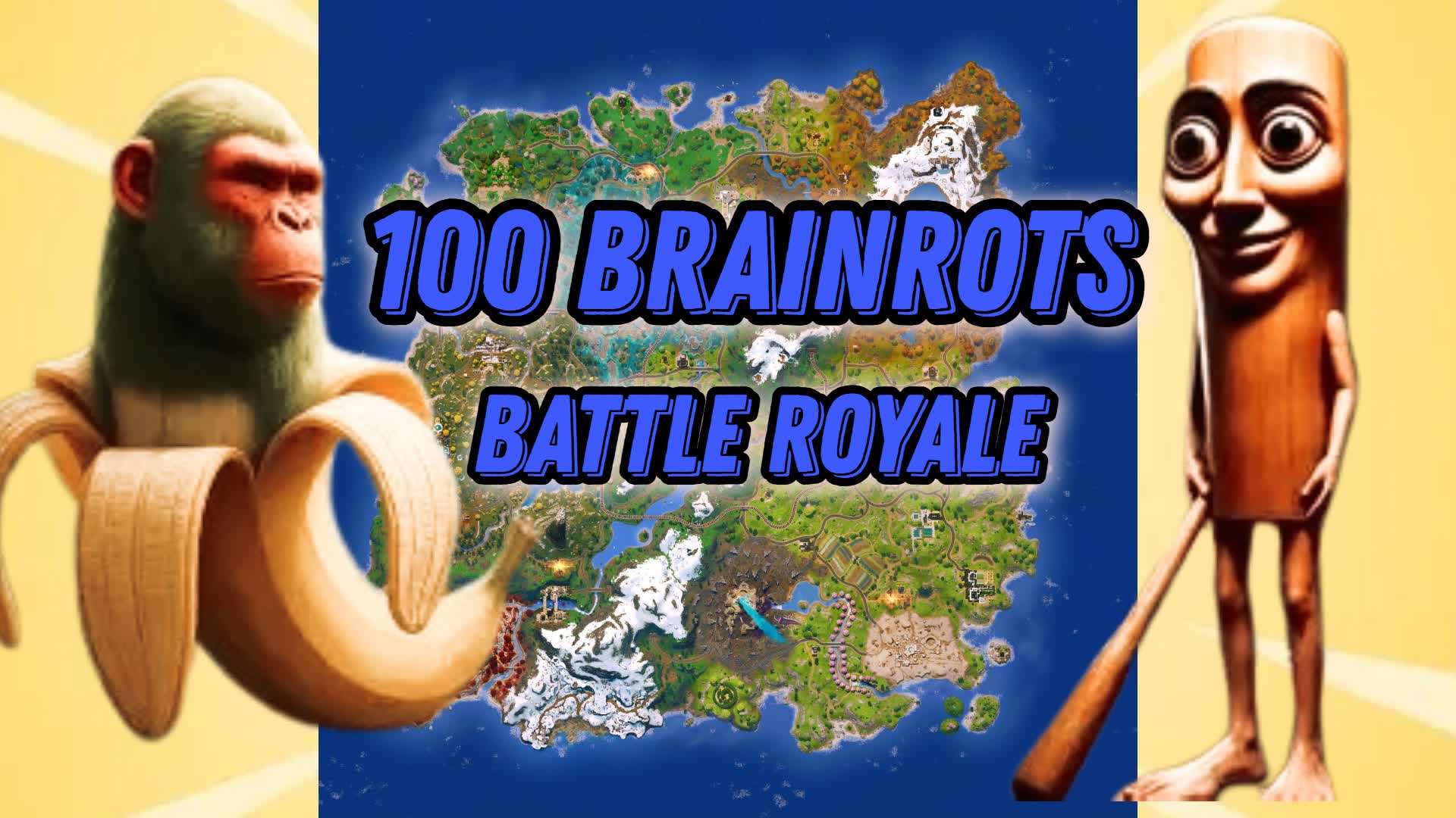100 BOTS BRAINROT FREE FOR ALL✨ — Fortnite Creative map