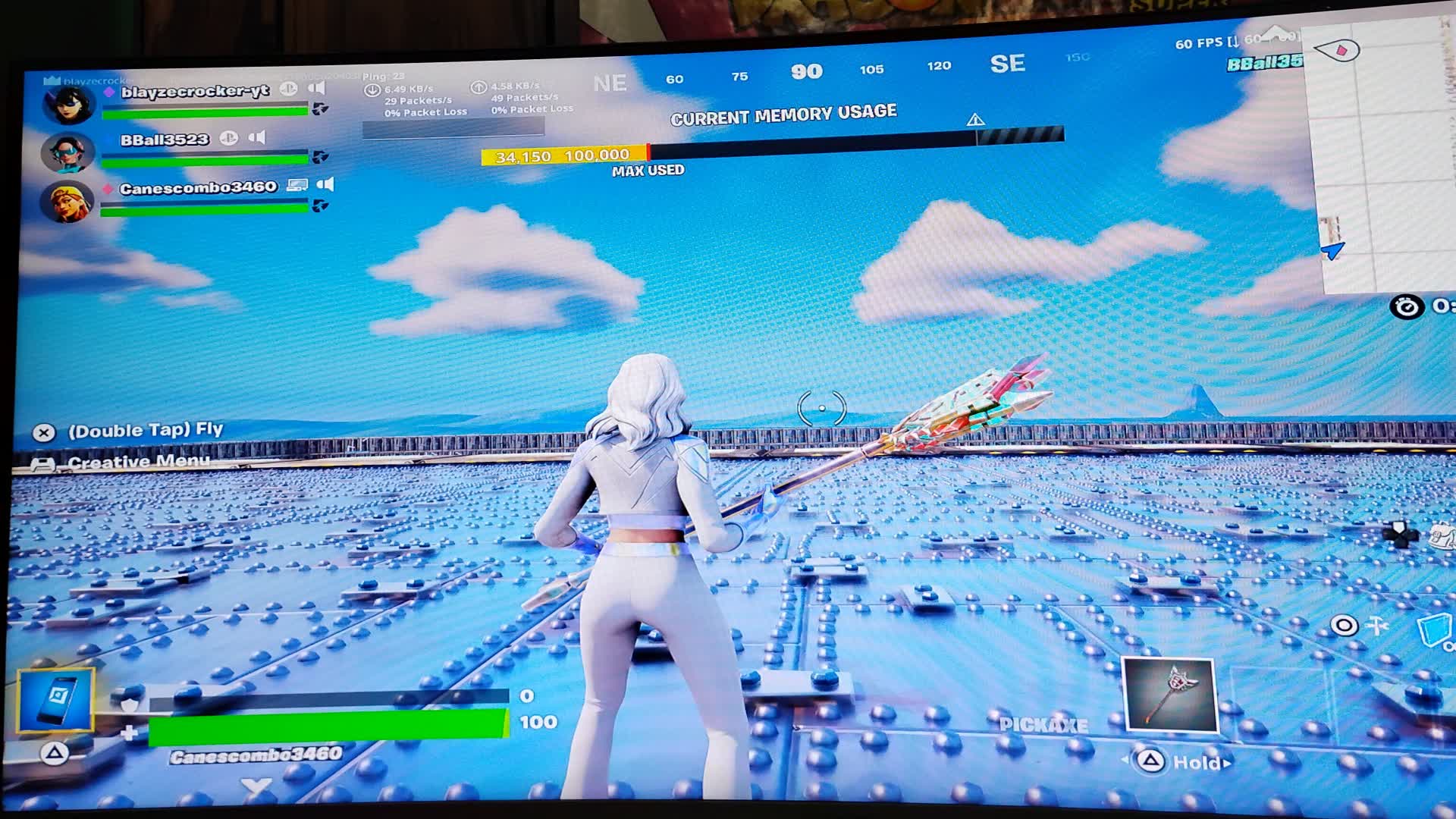 Blue open pit ffa — Fortnite Creative map