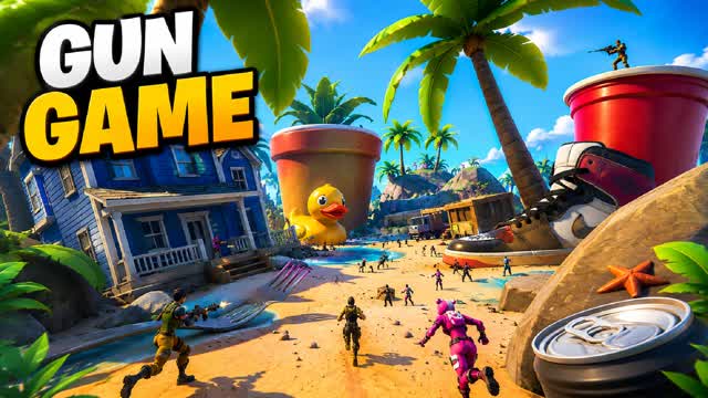 XXL GUN GAME! ONE SHOT by DZIEDZIC — Fortnite Creative map