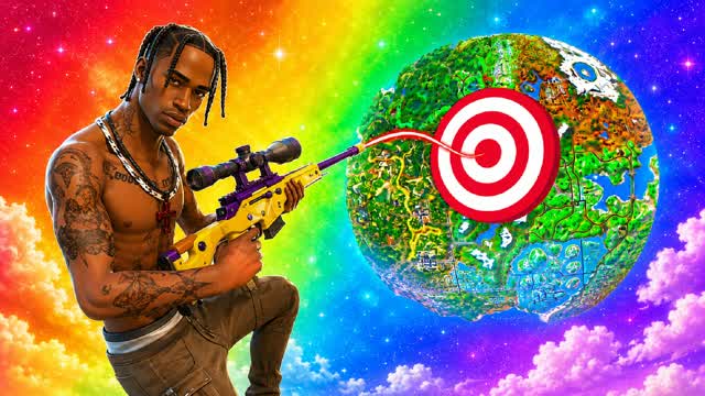 CRAZY TRICKSHOT TRAVIS RAINBOW — Fortnite Creative map