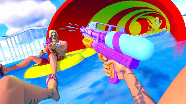 Waterpark Gun Game 🌊 — Fortnite Creative map cover art