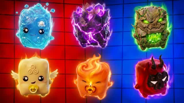 NEW CRAZY RED VS BLUE FIGHT CERRY — Fortnite Creative map cover art