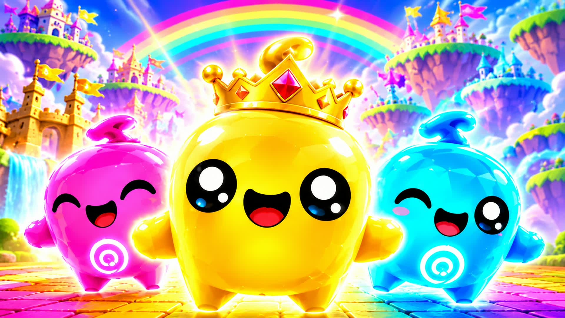 🌈 Red vs Blue 🍬 Rainbow Rush — Fortnite Creative map