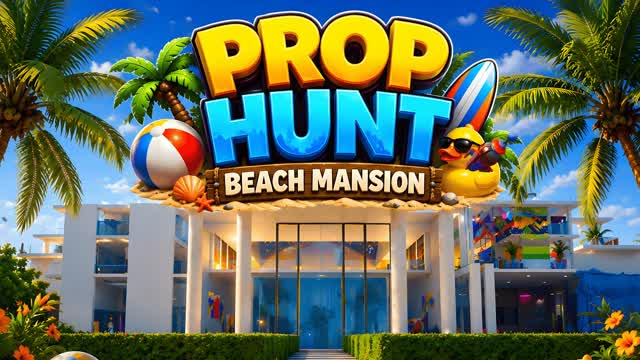Beach Mansion Prop Hunt ☀️ — Fortnite Creative map cover art