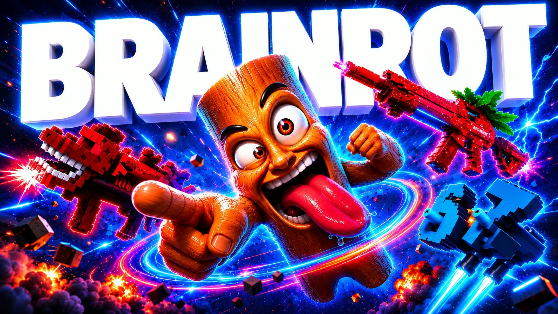 SUPER MEGA BRAINROT FFA — Fortnite Creative map