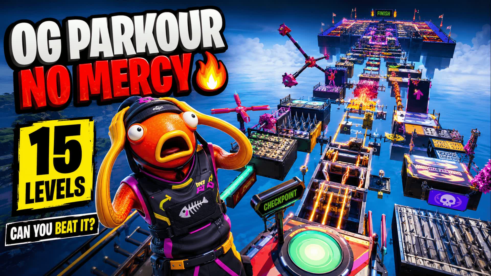 OG PARKOUR: NO MERCY 🔥 | 15 LEVELS — Fortnite Creative map