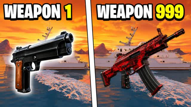🔫GUN GAME ⛵ VERSÃO IATE — Fortnite Creative map