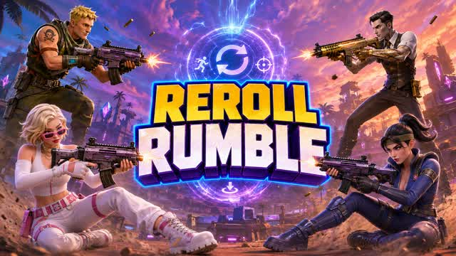 REROLL RUMBLE FFA — Fortnite Creative map cover art