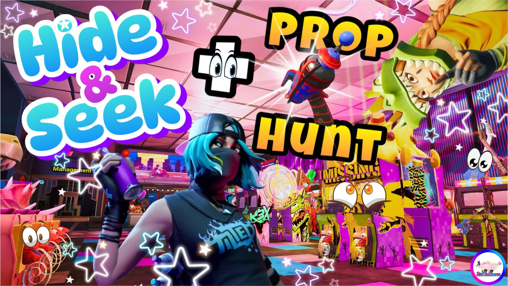 🫣Hide & Seek + Prop Hunt👀 Arcade🕹️ — Fortnite Creative map