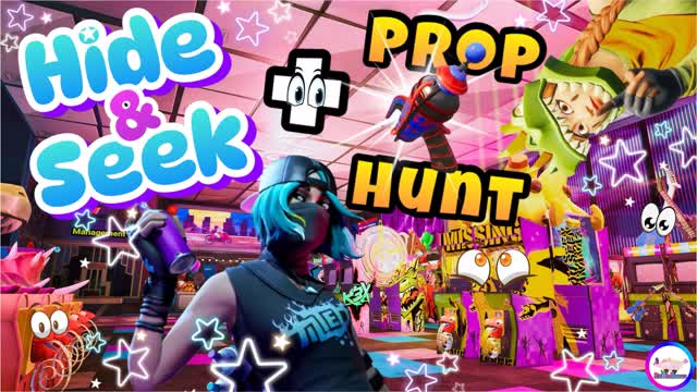 🫣Hide & Seek + Prop Hunt👀 Arcade🕹️ — Fortnite Creative map cover art