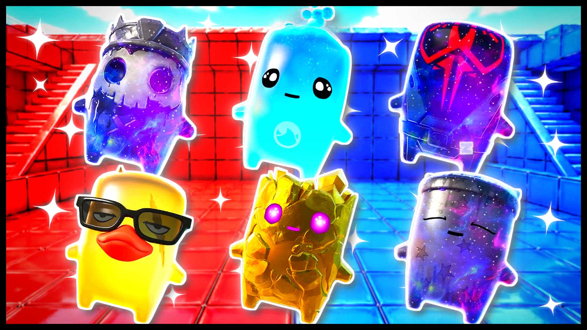 BLUE VS RED AIM ON POINT 🔵🔴 — Fortnite Creative map