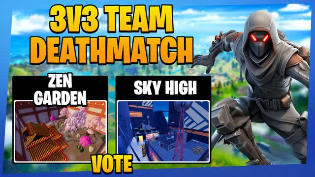 3V3 Team Deathmatch — Fortnite Creative map cover art