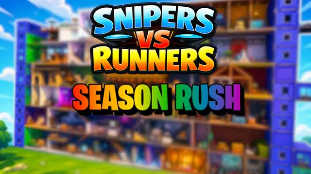 SNIPERS VS RUNNERS 🔫 | SEASON RUSH 🏃 — Fortnite Creative map cover art