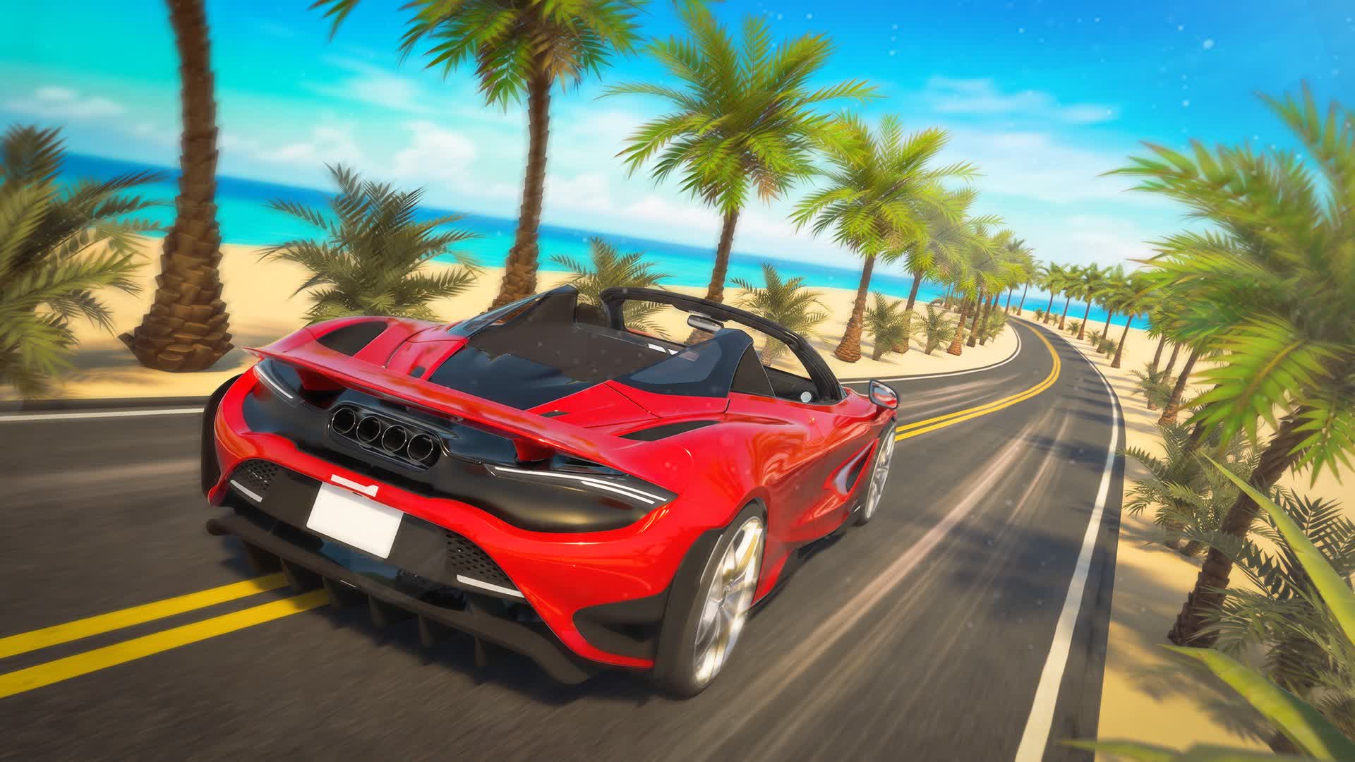 🌴 CAR DRIVE (PARADISE) — Fortnite Creative map