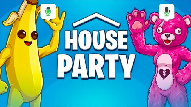 House Party 🥳🔊 PROXIMITY CHAT — Fortnite Creative map cover art