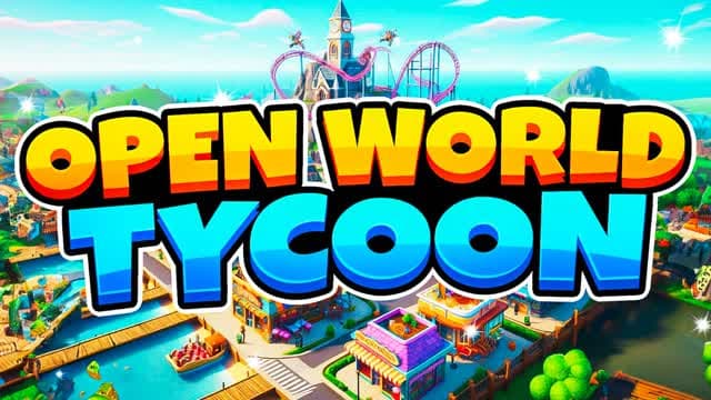 OPEN WORLD TYCOON — Fortnite Creative map cover art