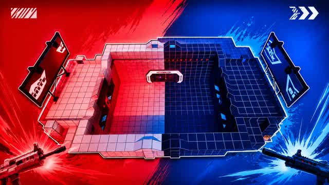 🔴 RED X BLUE 🔵 TEAM BATTLE — Fortnite Creative map cover art
