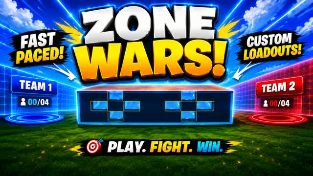 ZoneWars 4v4 — Fortnite Creative map cover art