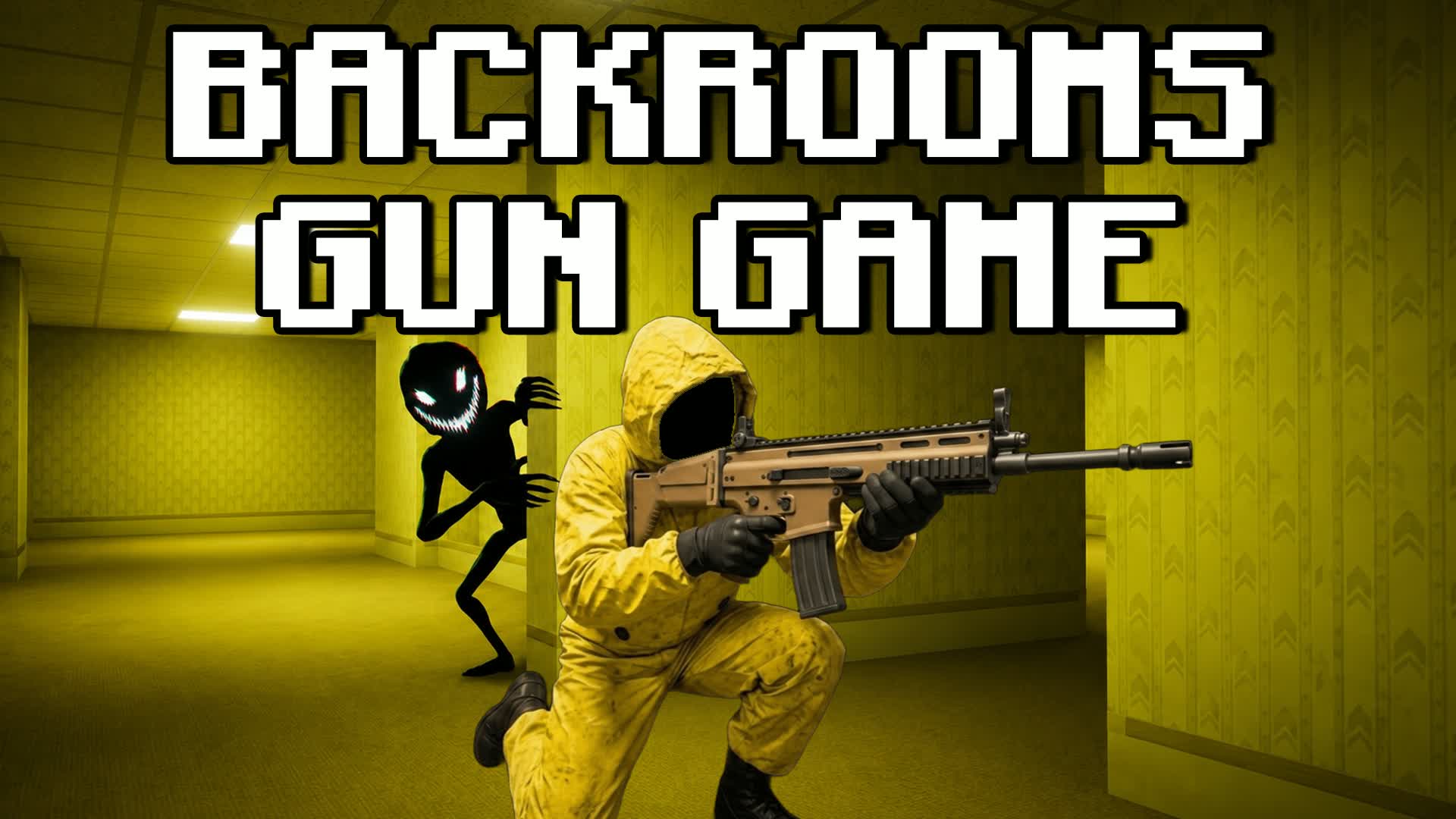 BACKROOMS: JUMPSCARE GUN GAME [HORROR] — Fortnite Creative map