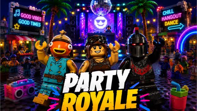 Blocky Party Royale — Fortnite Creative map cover art