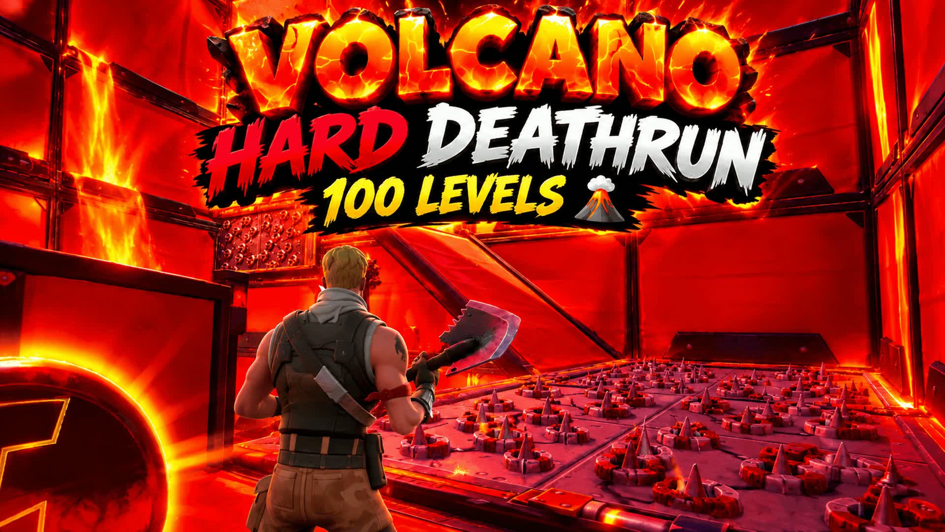 Volcano Hard Deathrun: 100 Levels 🌋 — Fortnite Creative map