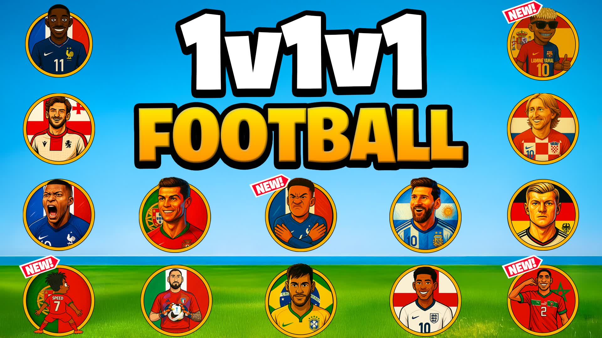 1v1v1 Football [Realistics Free for All] — Fortnite Creative map