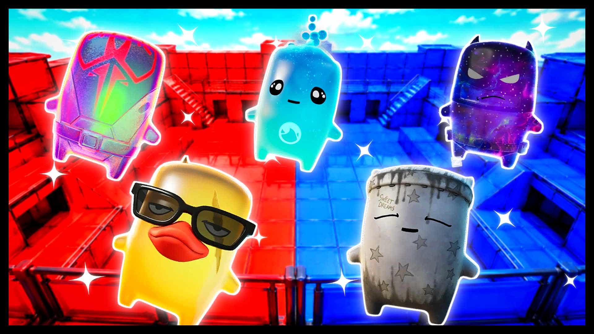 BLUE VS RED LAST STAND 🔵🔴 — Fortnite Creative map