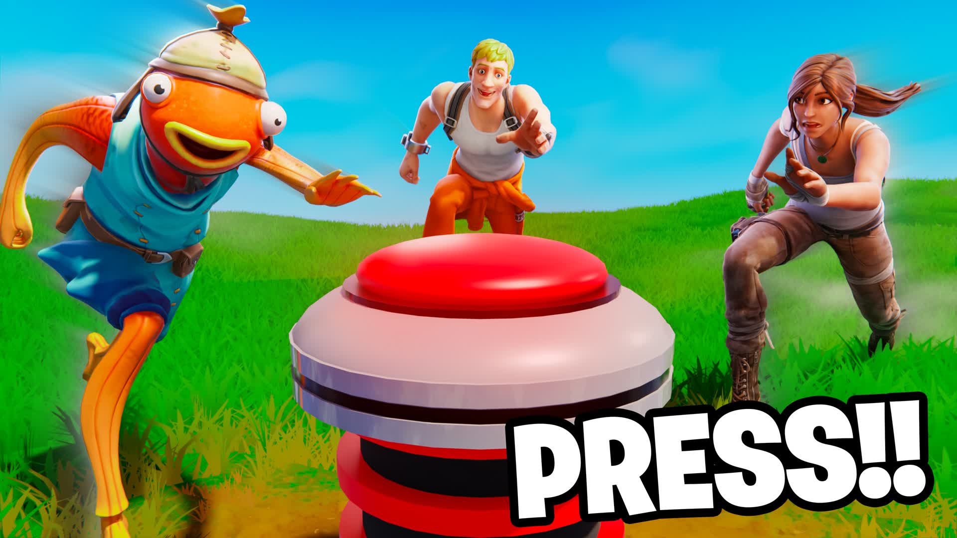 RACE TO THE BUTTON ⚡ [MINIGAMES] — Fortnite Creative map