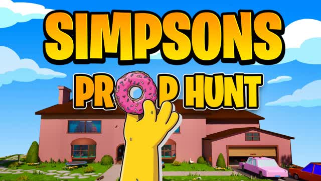 Simpsons Prop Hunt 🍩 — Fortnite Creative map cover art