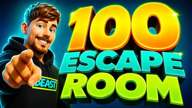 100 TUBER ESCAPE ROOM — Fortnite Creative map