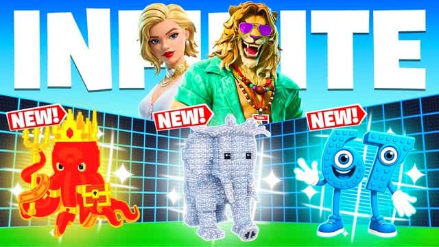 INFINITE 1V1 - ALL GUNS FFA PIMS — Fortnite Creative map