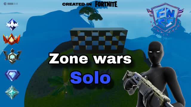 SOLO ZONE WARS — Fortnite Creative map cover art