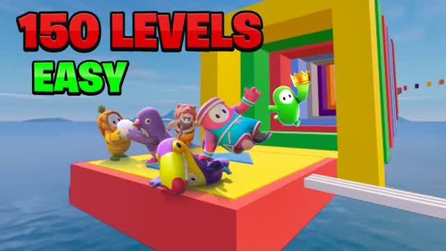 EASY FUN FALL GUYS OBBY PARKOUR 🌟🏃‍♂️ — Fortnite Creative map cover art