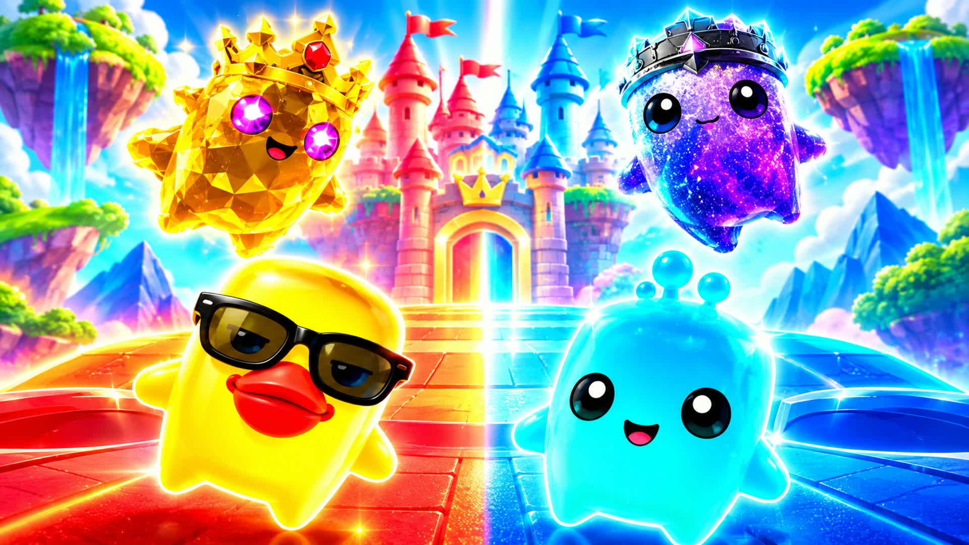 🌌 Red vs Blue 🚀 Galaxy Battle — Fortnite Creative map