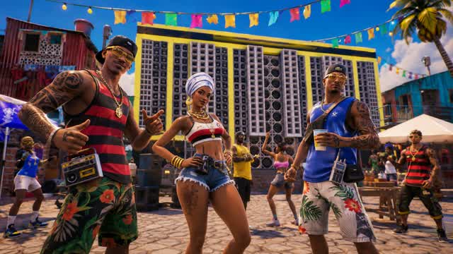 FESTA NA QUADRA COM MEGA PAREDAO — Fortnite Creative map