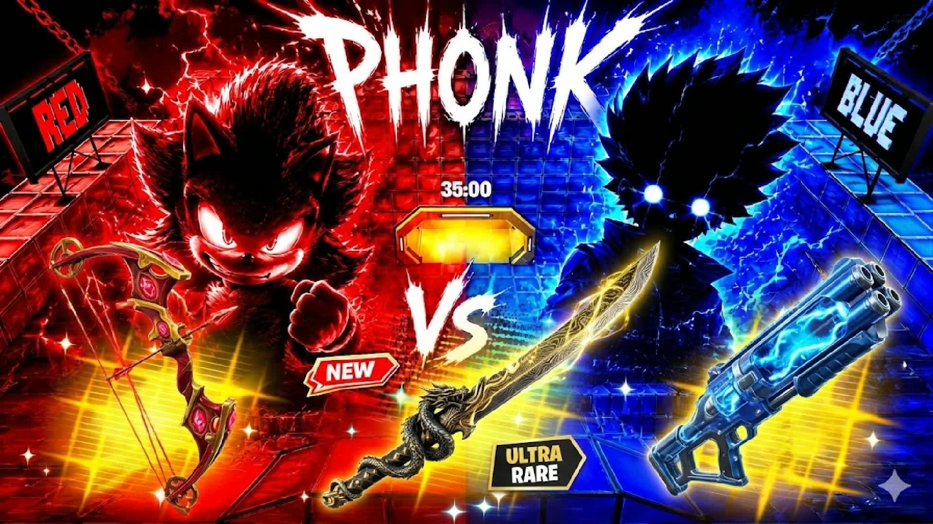 PHONK RED VS BLUE🔴🔵SUPER MEGA PVP NAYK — Fortnite Creative map