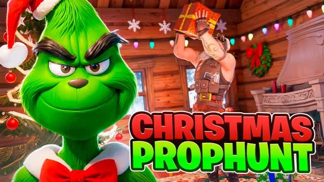 🎄CHRISTMAS PROP HUNT IN SANTA HOUSE 🎄 — Fortnite Creative map cover art