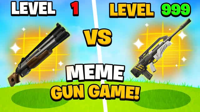 🧠CRAZY MEME GUN GAME👑 — Fortnite Creative map cover art