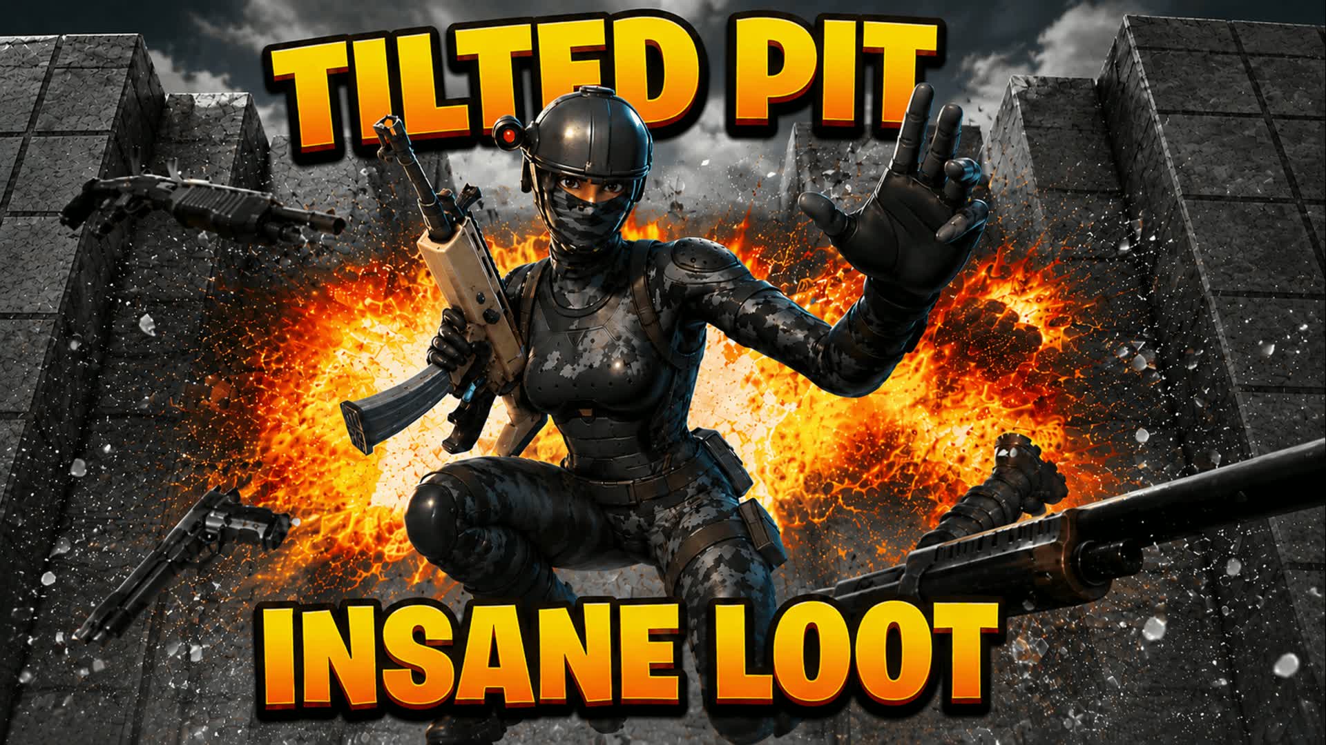 The Pit Tilted FFA — Fortnite Creative map