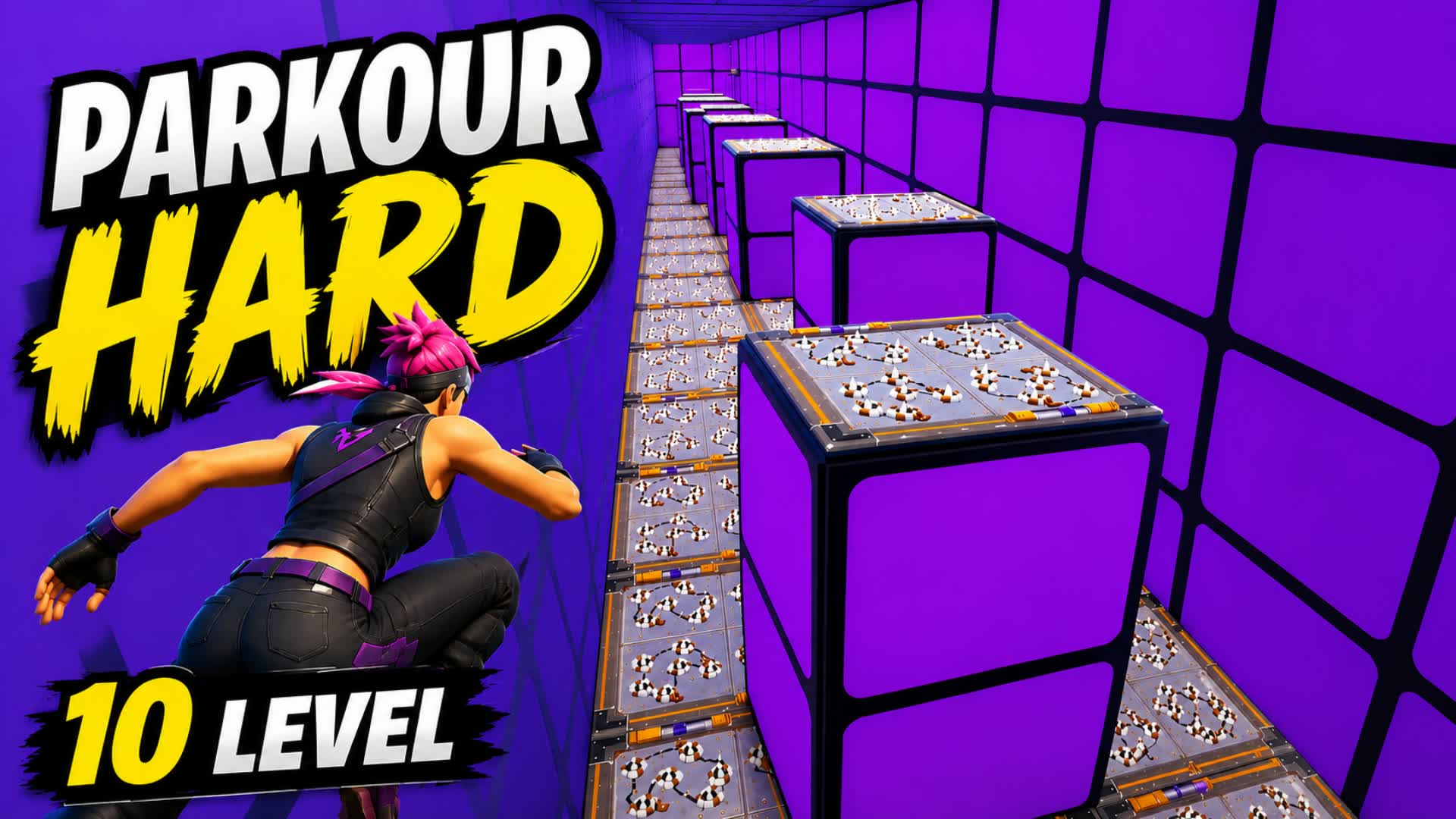 🔥 CHAMPION 10 LEVEL PARKOUR [HARD] — Fortnite Creative map