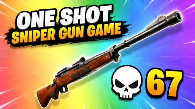 ONE SHOT SNIPER GUN GAME (FFA) — Fortnite Creative map cover art