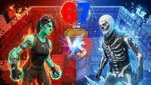 NEW CRAZY UNLOCKED RED VS BLUE🔴🔵 — Fortnite Creative map cover art