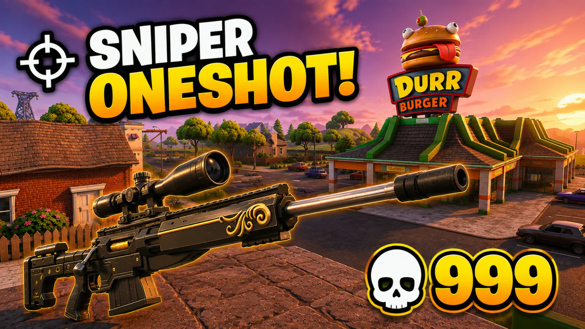 GREASY GROVE SNIPER ONE SHOT🎯 — Fortnite Creative map
